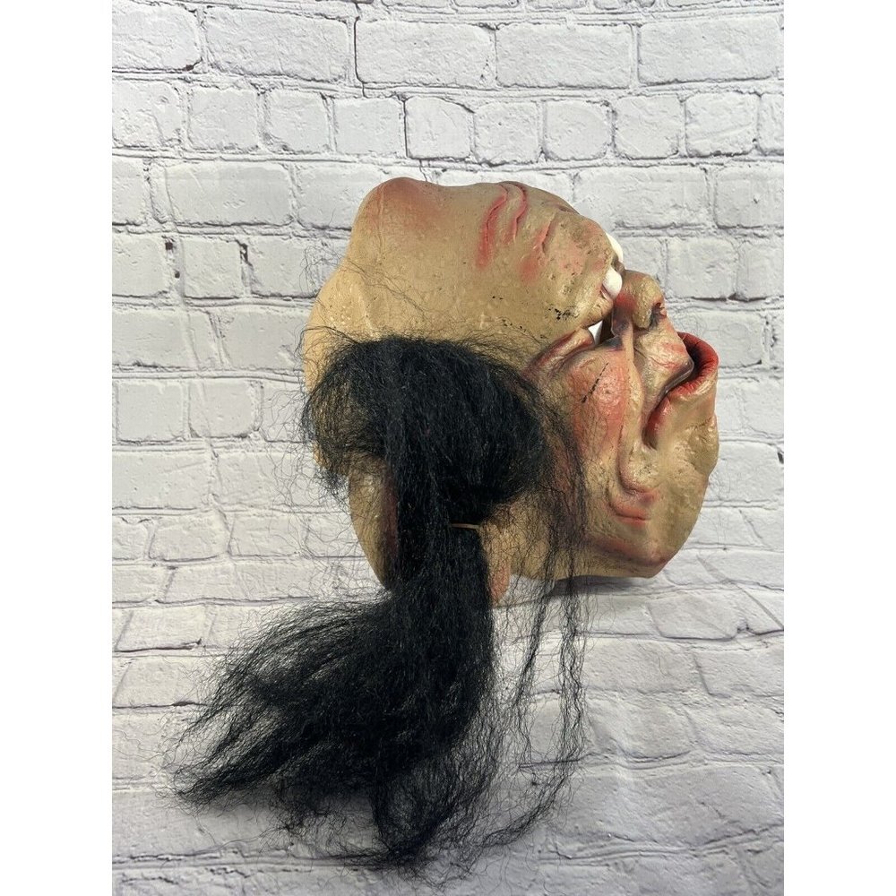 vtg 1999 Paper Magic Group Adult Latex Bald Head Ogre Troll Mask hairi ears - Picture 4 of 8